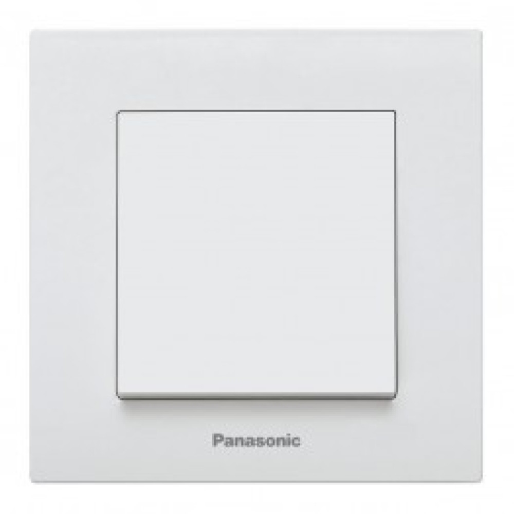 Ключ  Единичен Panasonic Каре Плюс Бял