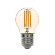LED FILAMENT ТОПКА, ДИМИРАЩА, 4W, E27, 2500K, 220V AC, АМБЪР