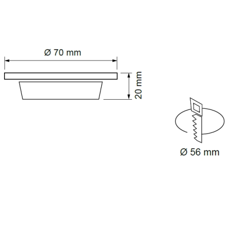 МИНИ LED ЛУНА ЗА ВГРАЖДАНЕ 4W, 4200K, 220V AC, НЕУТРАЛНА СВЕТЛИНА, SMD2835, IP44, ХРОМ